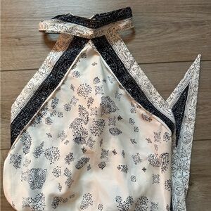Black and White Bandana Print Halter Top